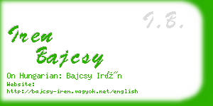 iren bajcsy business card